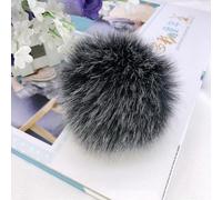 12CM DIY Fur Pompom Artificial Fox Hairball Hat Ball Pom Pom Handmade Large Hair Ball Hat with Rubber Band