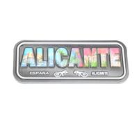 12cm fridge magnet. Alicante logo. 3D wooden door magnet Spain. Spanish fan Sevillana.