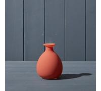 12cm Glass Bud Vase -Matt Grey or Matt Terracotta Finish - Wedding Home Decor (Matt Terracotta Shade)