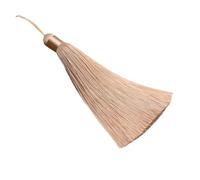 12cm Handmade Silk Tassels Sewing Bang Tassel Trim Decorative Key With Hanging Rope For DIY Craft Pendant Home Decor for Bookmarks,DIY Craft,Jewelry Making(Khaki)