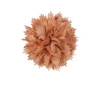 12cm Holiday Handmade Fabric Flower Brooch Pin for Women Girls Fashion Gold Thread Stripes Peony Brooches Lapel Hair Pins Dainty Anniversary Wedding Festival Dress Accessories Gift, M, Metal, no