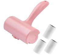 12cm Lint Roller for Clothes Extra Sticky 180 Sheets Pet Hair Remover Roller Large Lint Remover Brush Easy Tear Sheets, 1 Roller + 3 Refills