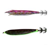 12cm Luminous Shrimp Squid Jig Horizontal Design with Rattling Beads and BKK Hook for Saltwater Night Fishing (1)
