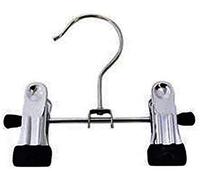 12CM METAL CLIP DOUBLE PEG GARMENT CLOTHES HANGERS FOR RETAIL DISPLAY (500, 12 CM DOUBLE METAL HANGER)