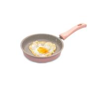 12cm Mini Frying Pan for One Egg, Non Stick Frying Pan Small Egg Pan with Mineral Coating, Pink Pancake Pan for Breakfast Portable Omelet Nonstick Frying Pans for Gas Stove Induction Hob