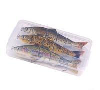 12cm Multi Jointed Swimbait 16.8g 4.7in 1/2oz Sinking Hard Bait for Bass Fishing, Multi Section Jointed Crawfish Swimbait Lifelike Slow Sinking Crankbait (Style B)