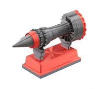 12cm super turbofan engine TR900 model with electric shock absorber motor and serial peripheral interface for electronic device integration (Red)