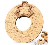 12cm Wooden Rotatable Circle of Fifths Wheel for Guitar & Piano Beginners