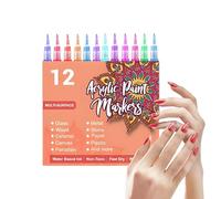 12Color nails-art Pens Set,2026 New Nail Polish Pens,DIY Nails Art Marker Drawing Painting Liner Pen,Long-Lasting Quick-Drying Fine Tip For Drawing Painting Dotting Crafts Girls Kids Teens