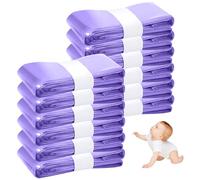 12er-Pack Nappy Bin Refills, vacvad 4.5m Diaper Bin Pail Disposal Bags, Nappy Bin Liners Replacement Strong Seal & Tear Resistance, Compatible with Most Nappy Disposal Systems (Purple)