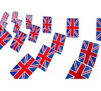 12ft/20 Flags Great Britain Union Jack Bunting Garland Banner for King’s Coronation Pub BBQ Royal Events Support Party Decorations