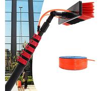 12FT - 36FT Outdoor Window Cleaning Pole, Water Fed Telescopic Brush Water Fed Pole Kit with Hose Spray, Solar Panel Cleaning System Outdoor Washing Equipment Tool (6M)