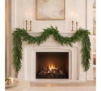 12FT Christmas Garland Norfolk Pine Garland Real Touch Artificial Greenery | Cedar Garlands for Mantle,Table,Wall,Christmas Decorations,Indoor Outdoor