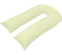 12ft Long U Shaped Full Body & Back Support Pillow Extra Fill With Hollow Fiber-Soft Relieve Pain Pregnancy & Leg Support Pillow with Free Pillowcase (12FT U Pillow with Case,Cream)