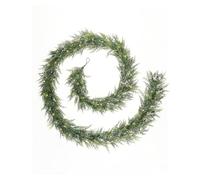 12ft Pre-Lit Full PE Green Garland - 192 PE Tips, 150 Warm White Micro LEDs, 8-Function Memory Controller