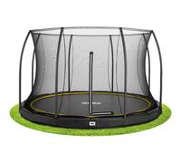 12ft Salta Black Comfort Edition InGround Round Trampoline with Enclosure