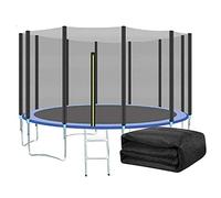 12FT Trampoline Safety Net EnclosureUV Resistant Breathable Replacement Netting for Outdoor Use Fits 8 Poles Secure Protective Net for Kids and Pets