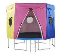 12FT Trampoline Tent, Trampoline Top Round Shade Cover, Waterproof And Sunscreen Fabric Accessories Enclosures Sunscreen Tarp Protective For Birthday Parties, Picnics, And Community Activities