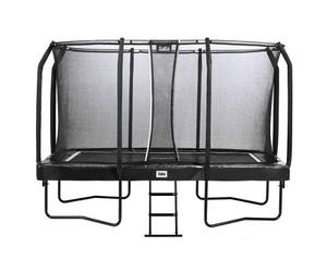 12Ft X 7Ft Salta Black First Class Rectangular Trampoline With Enclosure