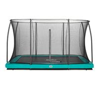 12ft x 8ft Salta Green Rectangular Comfort Edition Inground Trampoline with E...