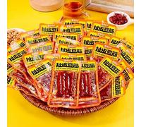 12g/bag of bean tendon, spicy bean rolls, independent small packages, snack spicy strips, nostalgic leisure food, muscle road, full of tenacity, secret seasoning, root and taste (9 packs)