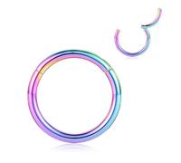 12g Cartilage Earring Hoop 16mm Helix Earring 316L Surgical Steel Hoop Earrings for Women Nose Rings Hoop Nose Ring 12 Gauge Nose Hoop Conch Helix Earring Lip Rings Nose Piercing Jewelry Rainbow