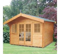12Gx10 Shire Clipstone Log Cabin 28mm to 70mm Logs - 28mm Logs