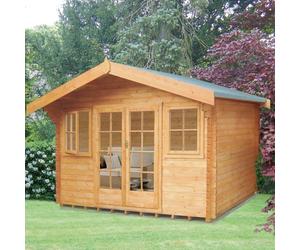 12Gx8 Shire Clipstone Log Cabin - 28mm Logs