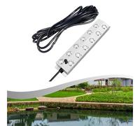12Head Mist Maker Nebulizer 9000mlH for Garden Atmosphere and Event Use, Stainless Steel Fogger with 5m Cable, Water Shortage Safety Switch, Silent Mist Production for Pools