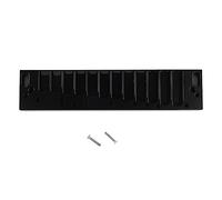 12Hole Chromatic Harmonica Comb, Harmonica Comb Part, Aluminum Alloy Instrument Accessory with Frosted Finish, Portable Harmonica Comb for Beginners and Professionals, Includes 2 S