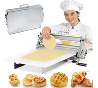 12in/16in Folding Dough Sheeter, Pastry Maker with Thickness Adjustment (0.2-25mm), 3X Faster & Foldable Design for Easy Storage, Ideal for Croissants, Pie Crusts at Home and Bakery 300-Type