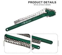 12In Adjustable Heavy Duty Oil Filter Chain Wrench for Diameter 1 5 to 7 5 Inches Steel Chain Suitable for Outdoor and Indoor Tasks