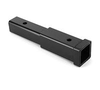 12in Black Trailer Hitch Extension, 5000lbs Towing Extender Steel Square Tube Replacement for Class 3/4 2in Universal Extension Receiver Adapter