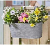 12in Fence & Balcony Hanging Planter - Aztec - Slate