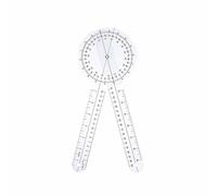 12in Goniometer, PVC Medical Protractor, Measuring Tool, Goniometer Plastic Angle Ruler Protractor for Joint Measurement Clear Rotary Design