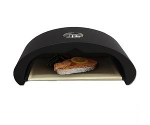 12in Open Faced Pizza Oven For Grill, Portable Grill Flat Top Pizza Oven, With Pizza Stone & Visual Thermometer, 520° High-temperature Baking, For Charcoal, Gas Grill, Outdoor Cooking