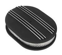 12in Oval Air Filter,Black Aluminium Alloy Powerful Filtration Air Filter Replacement For