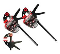 12in Rapid Bar Clamp Professional DT40504 - 2pc Set, Ratcheting Bar Clamp & Spreader, 45kg Clamp Force, 20in Overall Length