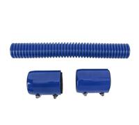 12in Stainless Steel Coolant Radiator Hose Kit with Cap, Flexible Efficient Cooling Hose Kit for 1 3/4in 1 1/2in 1 1/4in Radiator Connections, Rustproof Durable Replacement (Blue)