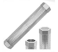 12in StFor ainless Steel BBQ Grill Box for Wood Chip Tube CompFor atible with For Pellet Wood Pipe for Cold For and Hot of Nuts, Cheese, MeFor at on VFor arious Grills (smoked tube)