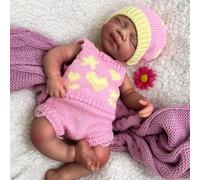 12inch/30cm Realistic Silicone Reborn Baby Boy Doll - Full Body Platinum Silicone, Sleeping Pose, Handmade Eyelashes, Collectible & Emotional Support Gift (#4)
