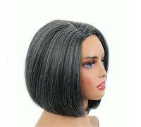 12inch Highlight Gray Short Bob Wigs, Women Side Part Lace Front Synthetic Wig for Daily Use for Women Charming