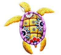 12Inch Large Sea Turtle Decor, Turtle Wall Art Ocean Hanging Sculpture, Metal Wall Decoration for Bathroom Bedroom Swimming Pool