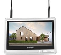 12Inch LCD Wireless WiFi NVR 8 Channels, 1080P/3MP Motion Detection Zones, Built-in Speaker, 24/7 Recording, Power Cable and HDD are not Included, Work for Hiseeu Wireless Cameras