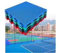 12inch Outdoor Basketball Course Tiles, Rapid Drainage Modular Interlocking Floor Mats For Cement Grassland(Blue)