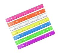 12Inch Straight Ruler with Hole Clear Colorful Rulers Math Measuring Tool Inches Centimeters Scaled Drawing Measuring Tool