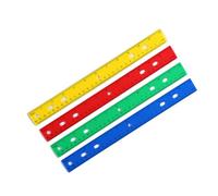 12Inch Straight Ruler with Hole Clear Colorful Rulers Math Measuring Tool Inches Centimeters Scaled Drawing Measuring Tool