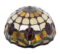 12Inch Tiffany Stained Glass LampShade Replacement Only(Red Tulip Flower)