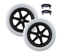 12inch Wheelchair Caster Wheels Assembly 12 1/2x2 1/4 Solid Tire Wheels with 1/2 Bearing Rear Wheels Replacement for Manual Wheelchair (Grey 12 1/2x2 1/4)