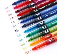12Japanese Pilot BX-V5 Gel Pens Hi Tecpoint Straight Liquid Pen Large Capacity Quick-drying Ink 0.5mm Needle Point Stationery 12PCS Mixed